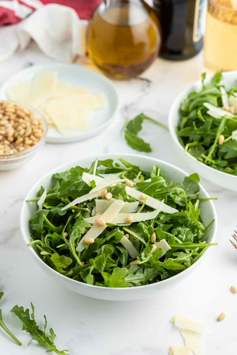 salad in a white bowl