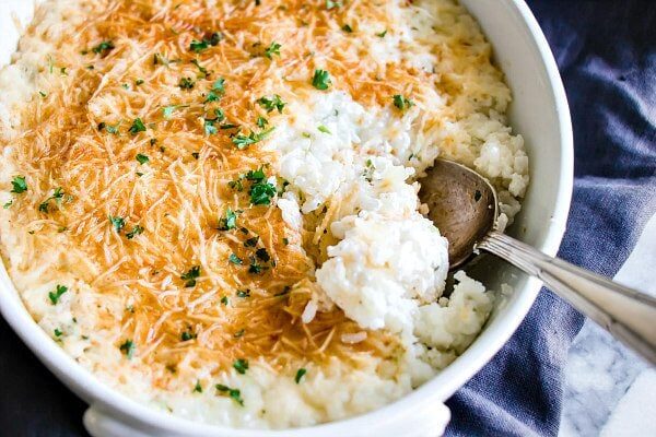 Baked Parmesan Rice recipe by RecipeGirl.com