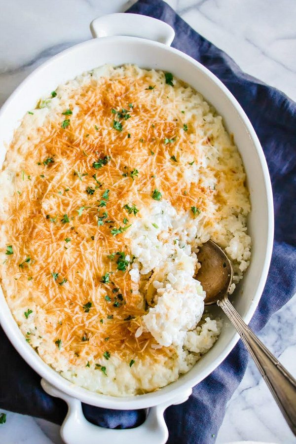 Baked Parmesan Rice recipe by RecipeGirl.com