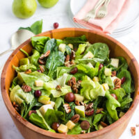 pear and apple salad in a bowl
