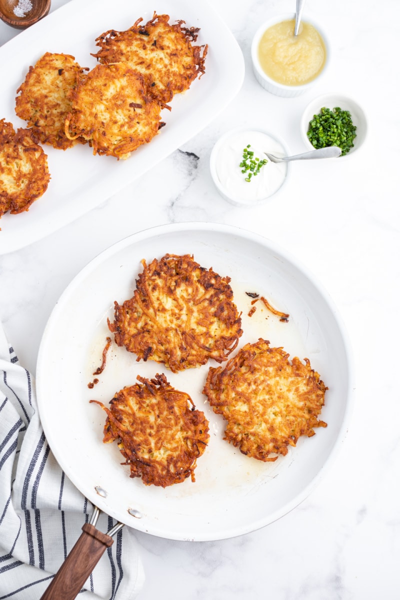 latkes in a pan