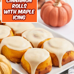 pinterest image for pumpkin cinnamon rolls