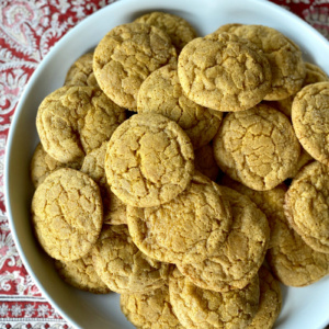 platter of pumpkin snickerdoodles