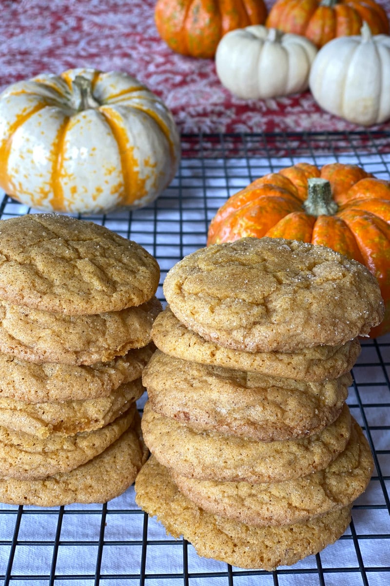 stacks of pumpkin snickerdoodles
