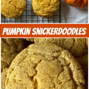 pinterest collage image for pumpkin snickerdoodles