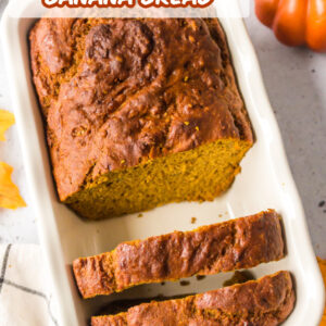 pinterest image for spicy whole wheat pumpkin banana bread