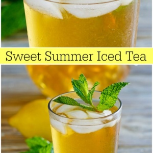 pinterest collage image for sweet summer iced tea