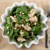Turkey Spinach Salad with Chutney Vinaigrette