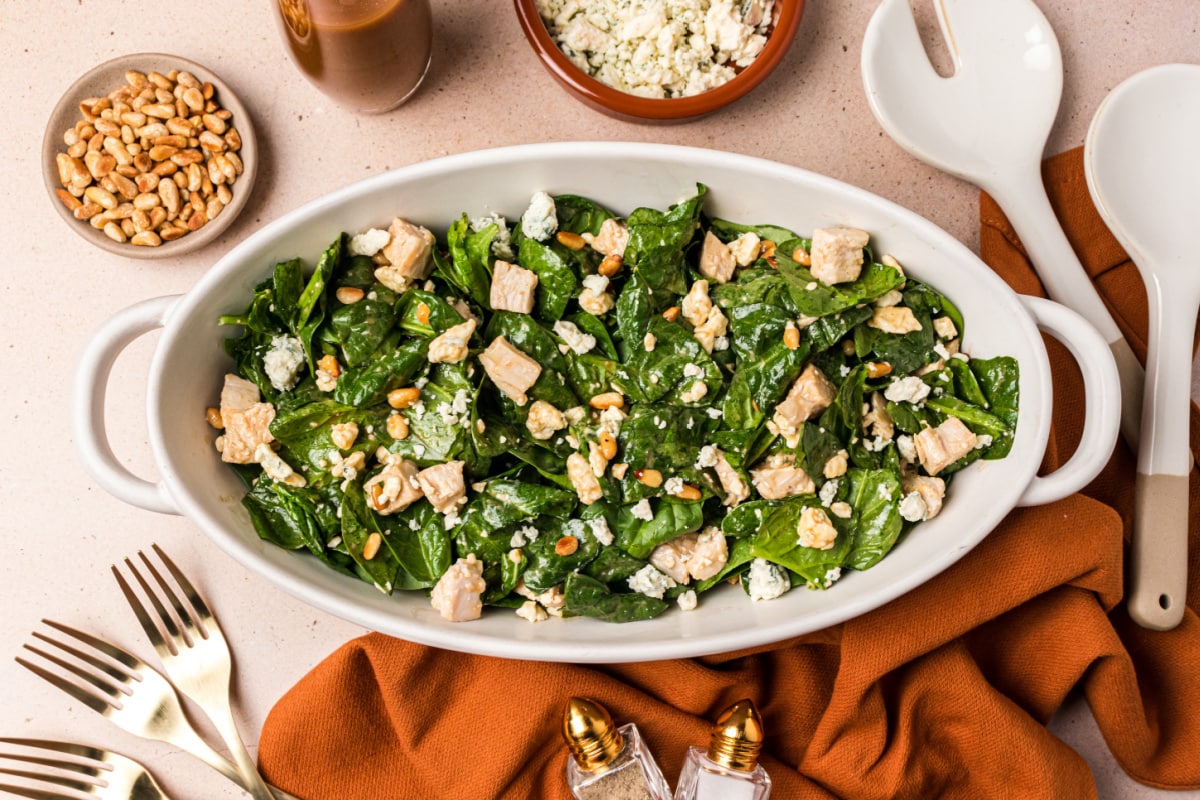 Turkey Spinach Salad with Chutney Vinaigrette