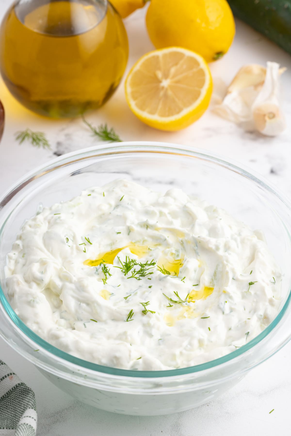 bowl of tzatziki sauce