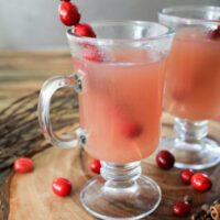 wassail punch in a couple glasses