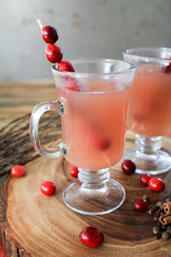 Wassail Punch in two glasses