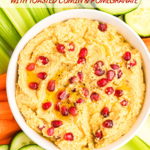 pinterest image for chickpea dip