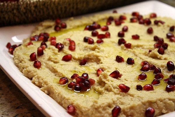 Chickpea Dip on a platter