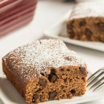 gingerbread bar on a plate