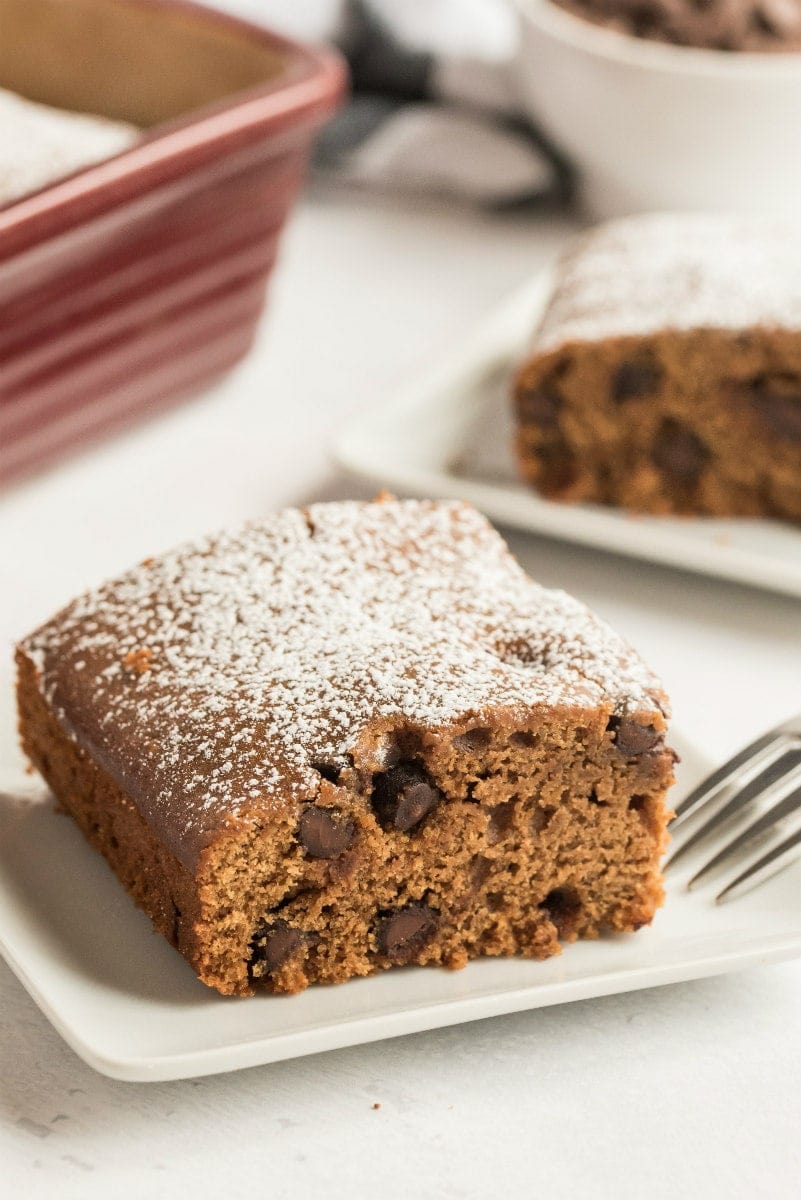 gingerbread bar on a plate