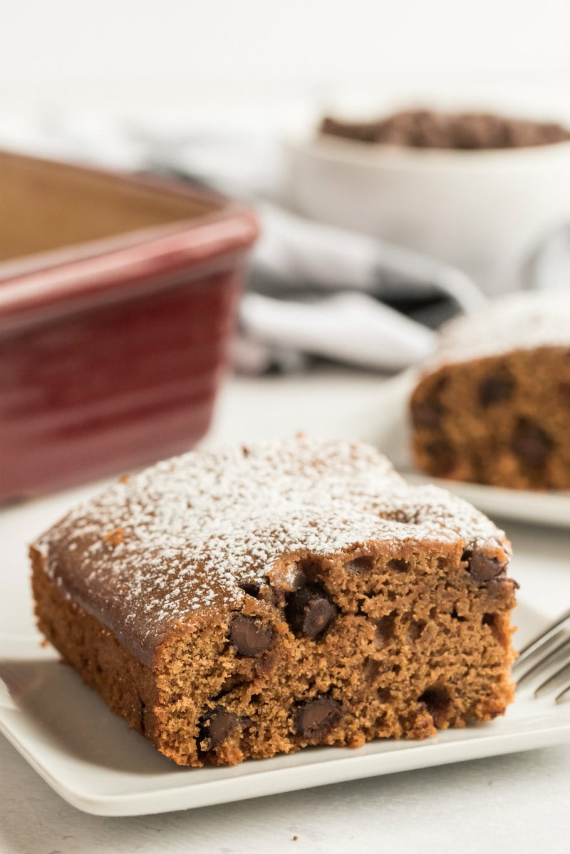 gingerbread bar on a plate