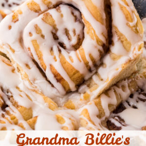 pinterest image for grandma billie's cinnamon rolls