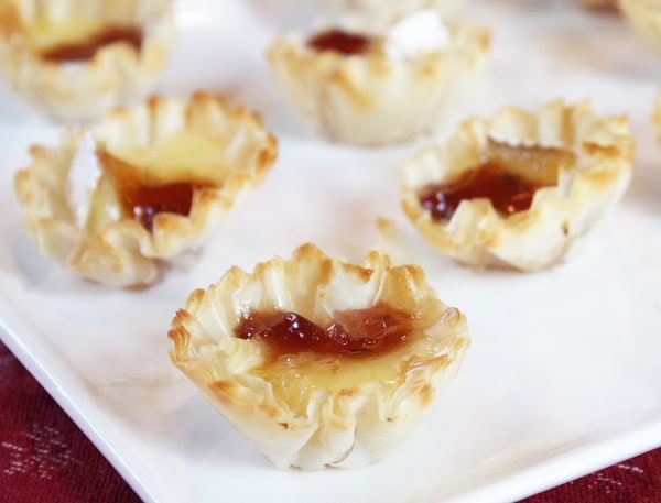 Hot Brie Kisses on a platter