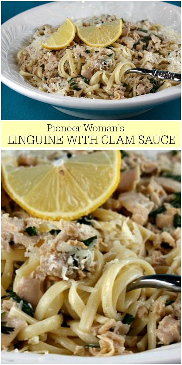 Linguine with Clam Sauce pinterest pin