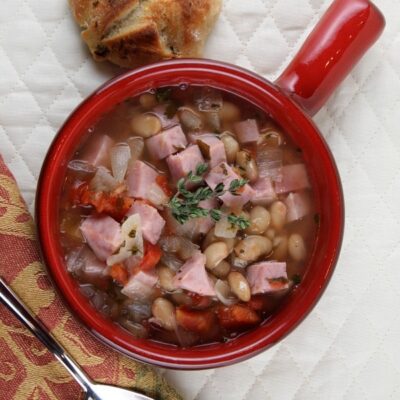 bowl of smoked ham soup