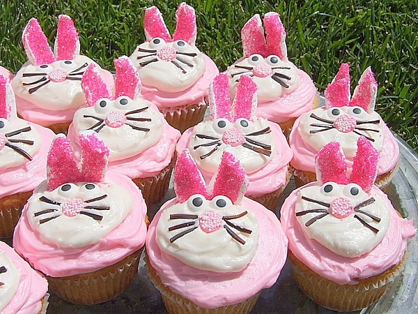 easter bunny cupcakes