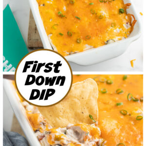 pinterest collage image for first down dip