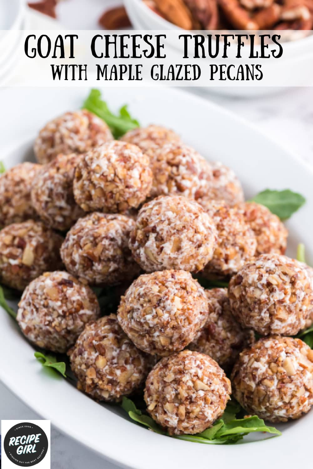 Goat Cheese Truffles with Maple Spiced Pecans Recipe Girl