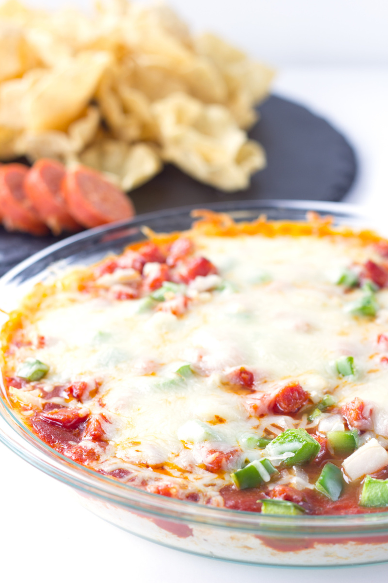 pepperoni dip in a dish