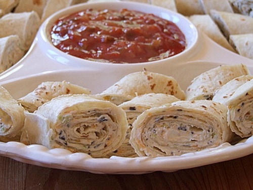 Texas Tortilla Roll Ups with Salsa