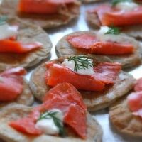 Buckwheat Blinis with Smoked Salmon