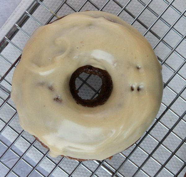 Apple Cider Doughnut on a baking rack