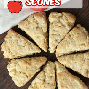 pinterest image for apple cream scones