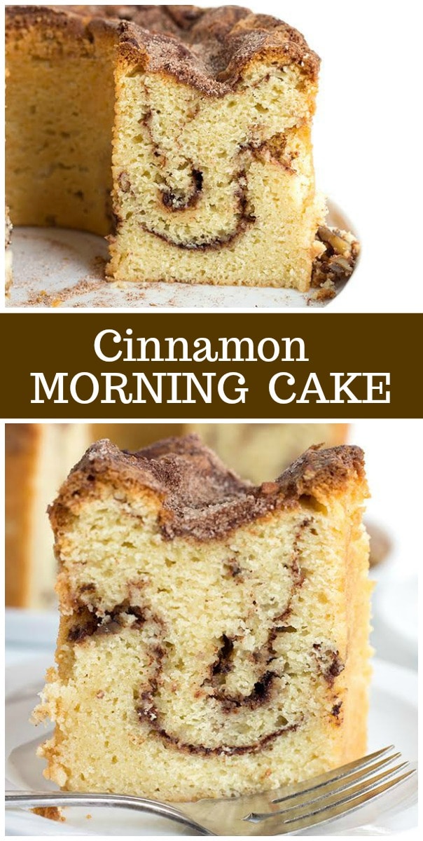 Cinnamon Morning Cake: a great coffee cake recipe from RecipeGirl.com #cinnamon #cake #coffee #recipe #RecipeGirl