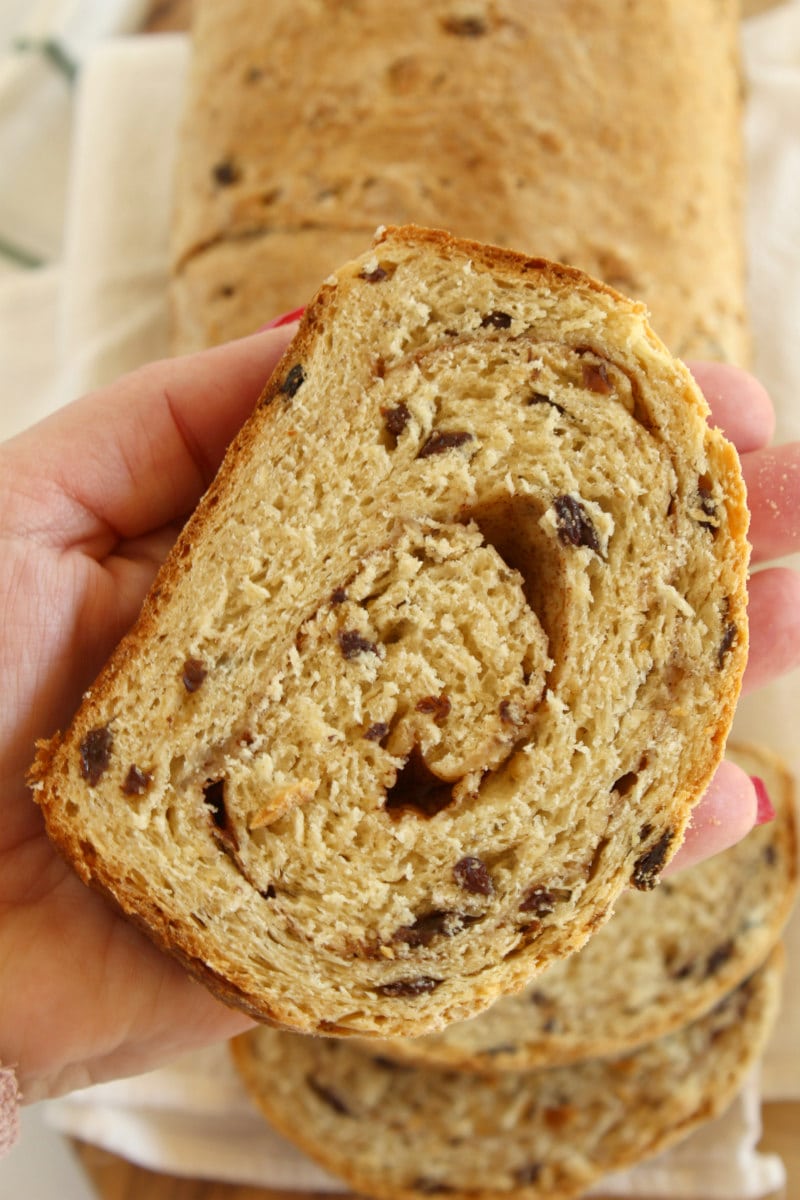 slice of Cinnamon Oatmeal Bread