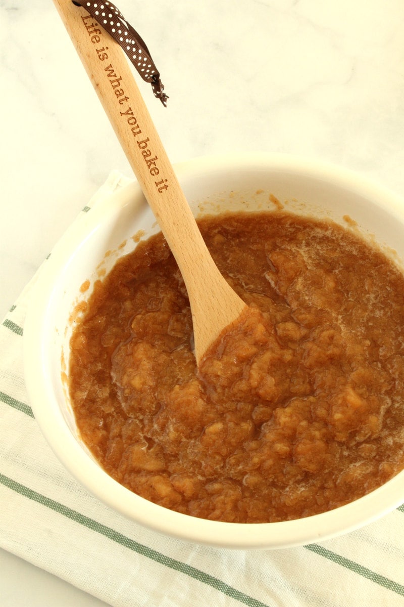 Crock Pot Applesauce in a bowl