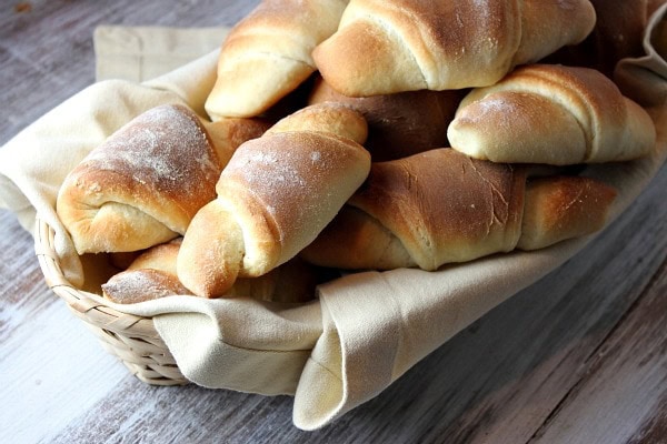 Crescent Dinner Rolls in a basket