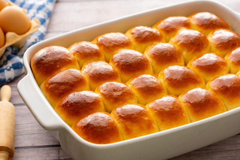 Easy Dinner Rolls just out of the oven