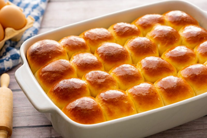 Easy Dinner Rolls just out of the oven