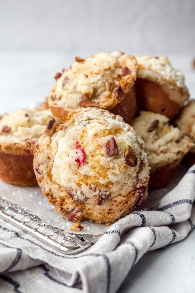 eggnog cranberry muffins