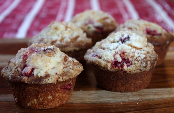 eggnog cranberry muffins