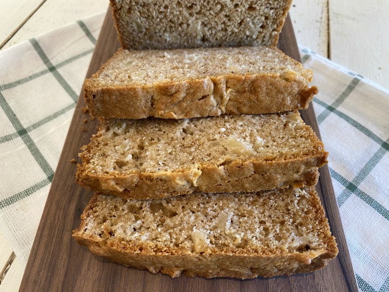 sliced Fresh Apple Bread