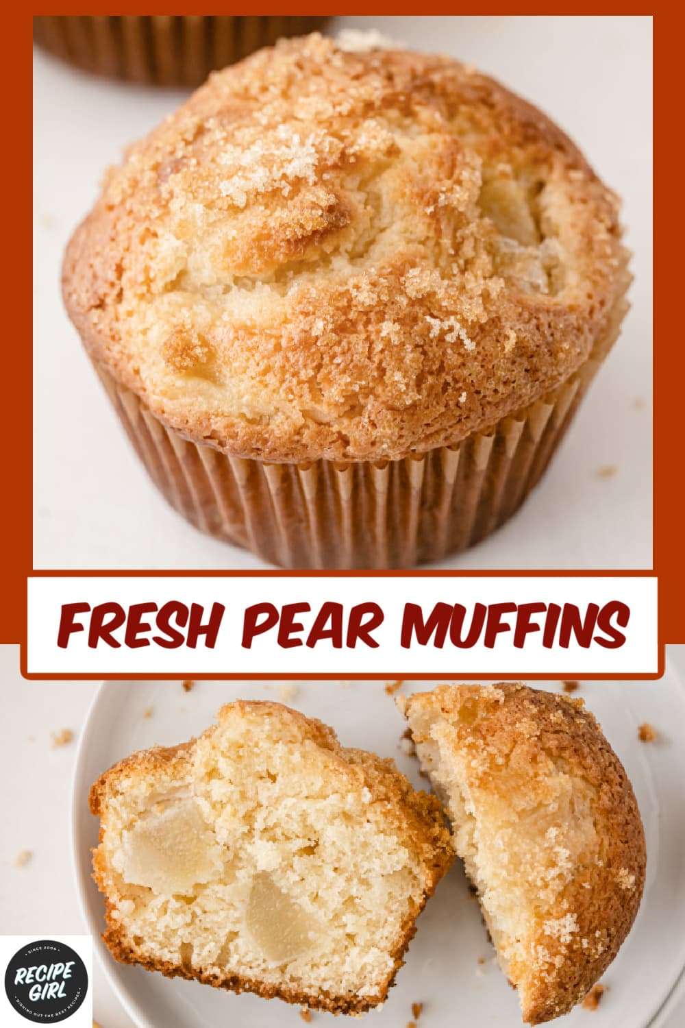 Fresh Pear Muffins Recipe Girl