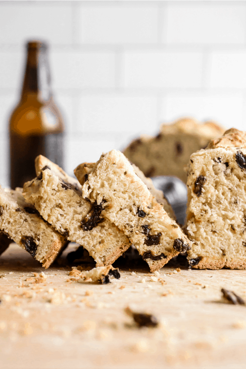 sliced Irish soda bread