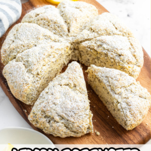 lemon poppyseed scones pinterest pin