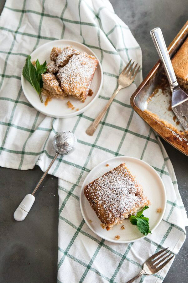 slices of overnight coffee cake