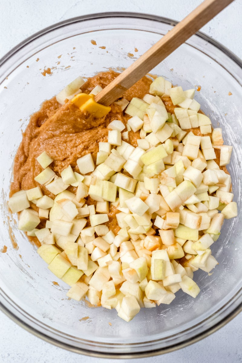 making Pumpkin Apple Streusel Muffins