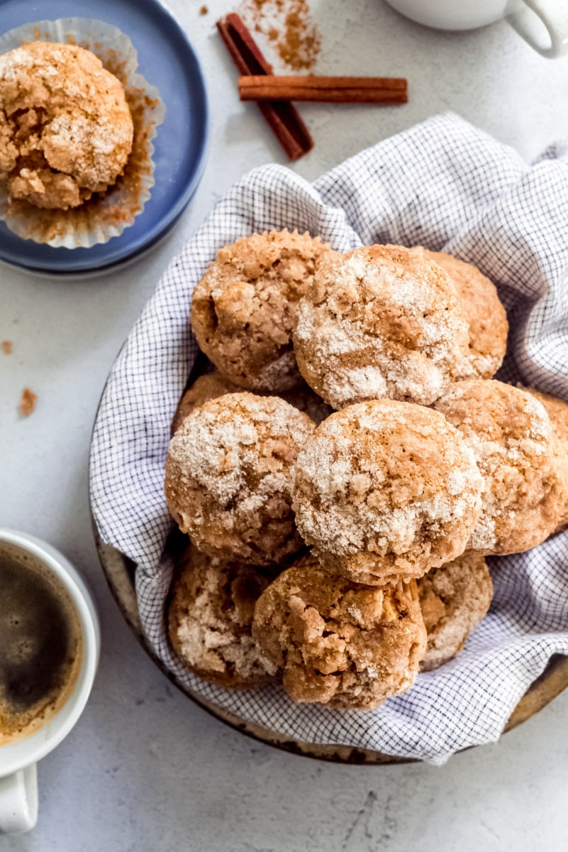 basket of Pumpkin Apple Streusel Muffins