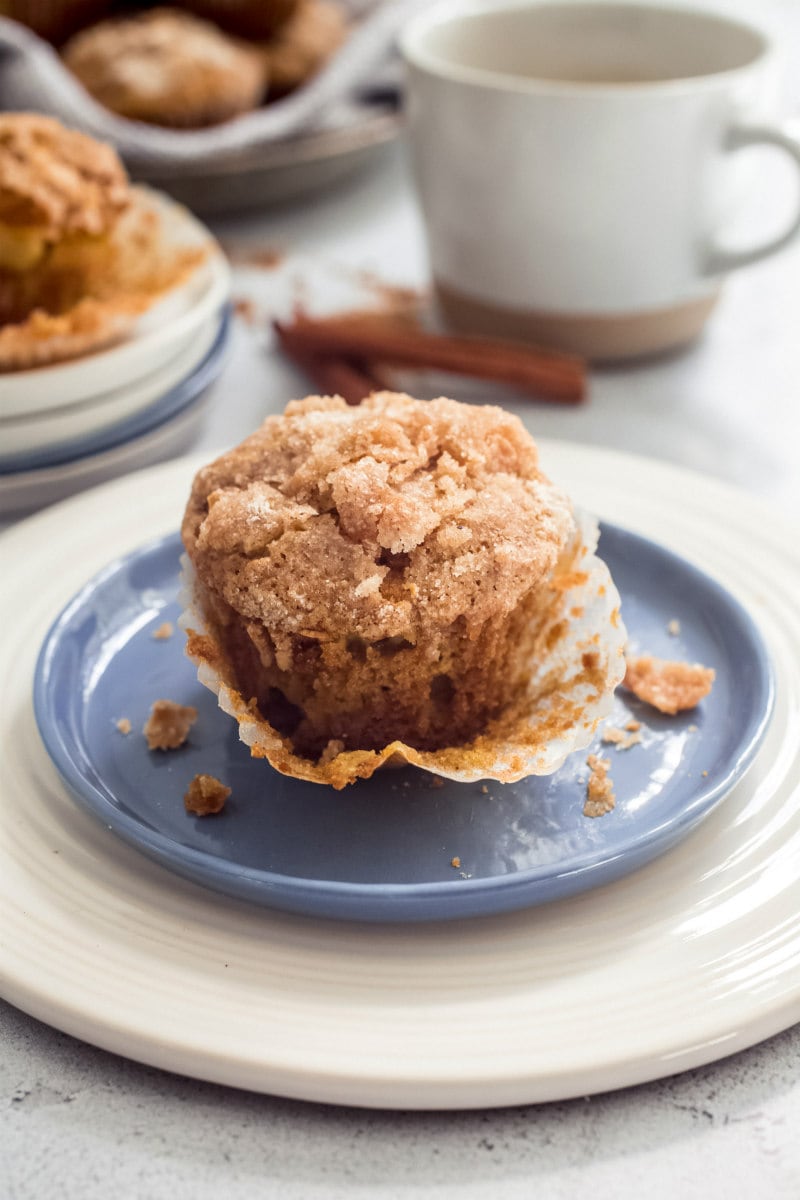 unwrapping Pumpkin Apple Streusel Muffins