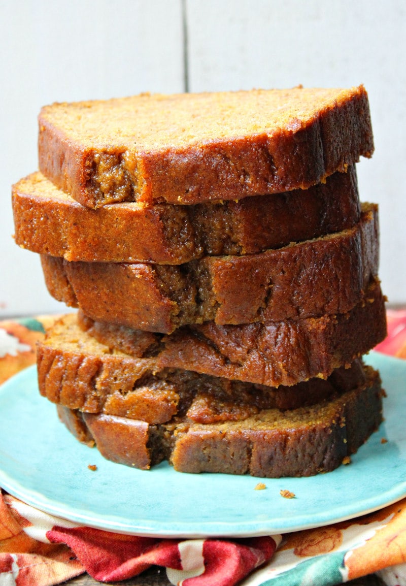 Best Pumpkin Bread Recipe : loaf cut into slices